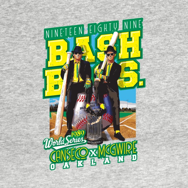 Bash Brothers Canseco McGwire vintage style T-shirt by goderslim